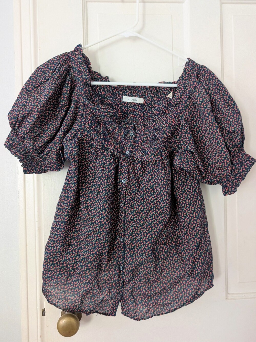 Doen Farley Top XXS In Navy Bisou Floral